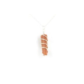Red Aventurine Double Point Spiral Pendant