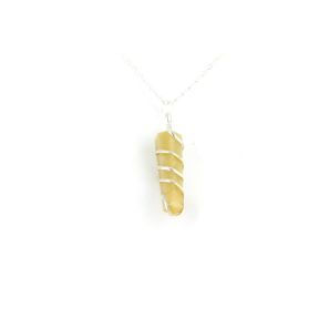 Yellow Aventurine Double Point Spiral Pendant
