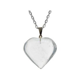 Quartz Heart Pendant - Medium