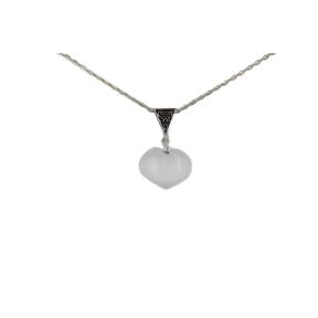 Selenite Heart Pendant