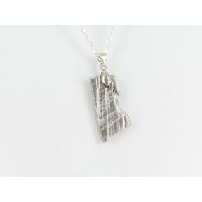 Meteorite Etched Large Pendant