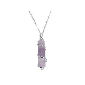Amethyst Point Spiral Pendant