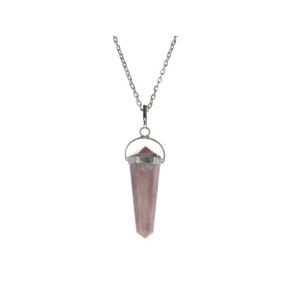 Pink Opal Point Swing Pendant
