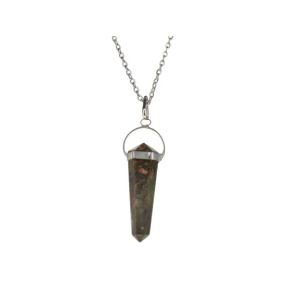 Unakite Point Swing Pendant