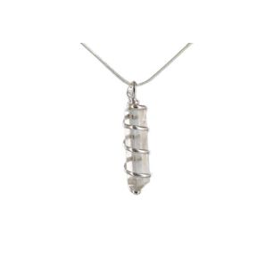 Quartz Point With Spiral Pendant