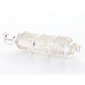 Smokey Quartz Point Spiral Pendant