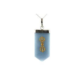 Angelite Dorje Tongue Pendant