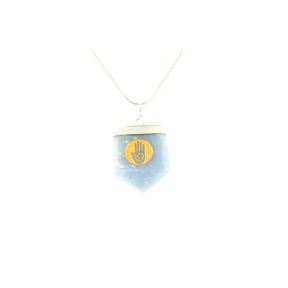 Angelite Healing Hand Tongue Pendant