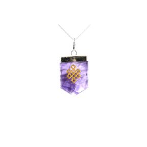 Amethyst Infinity Tongue Pendant