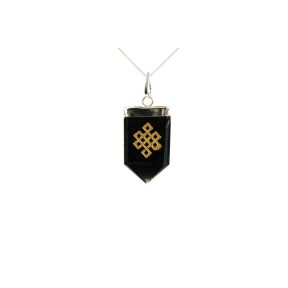 Tourmaline Infinity Tongue Pendant