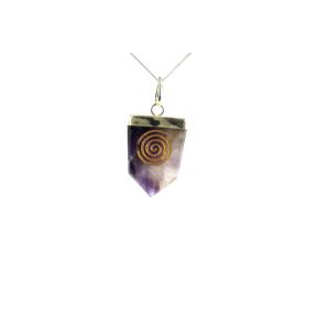 Amethyst Swirl Tongue Pendant