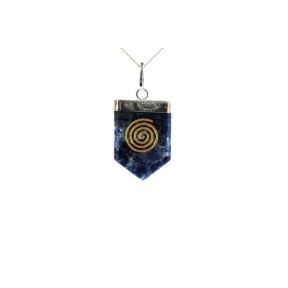 Sodalite Swirl Tongue Pendant