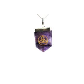 Amethyst Triquetra Tongue Pendant