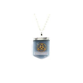 Angelite Triquetra Tongue Pendant