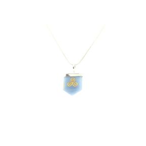 Angelite Triskele Tongue Pendant