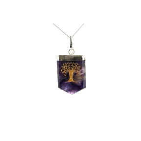 Amethyst Tree Of Life Tongue Pendant