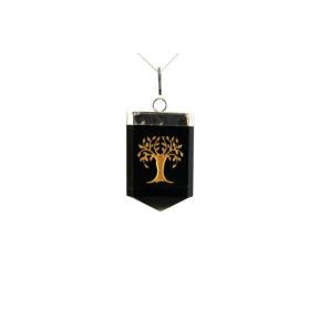 Tourmaline Tree Of Life Tongue Pendant