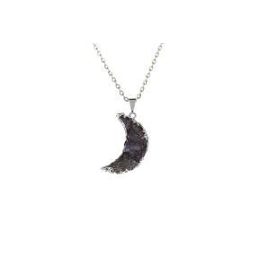 Amethyst Crescent Moon Pendant