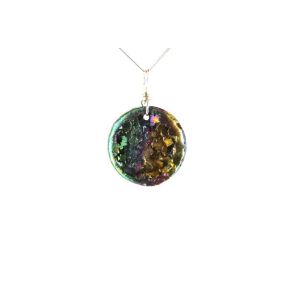 Bismuth Disk Pendant