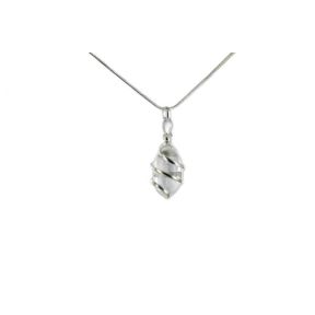 Quartz Silver Plated Spiral Pendant