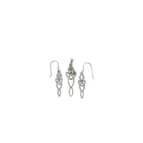 Rainbow Moonstone Celtic Silver Charm Set