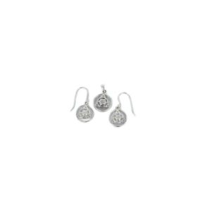 Raimbow Moonstone Triquetra Silver Charm Set