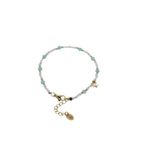Moonstone Faceted Bracelet with Amazonite