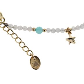 Moonstone Faceted Bracelet with Amazonite