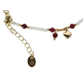 Moonstone & Garnet  Bracelet