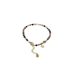 Mixed Tourmaline Faceted Bead Bracelet