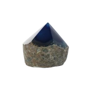 Blue Agate Part Polished Point 3
