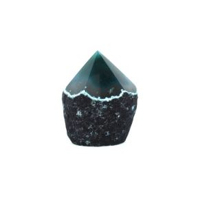Teal Agate Part Polished Point 5