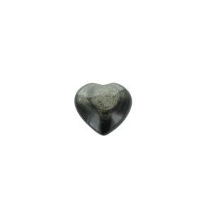 Silver Sheen Obsidian Heart