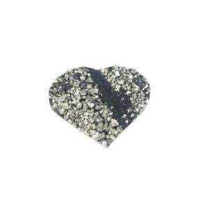 Extra Quality Hematite & Pyrite Heart Size 10