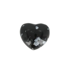 Snowflake Obsidian Heart