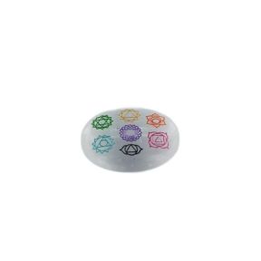 Selenite Chakra Palmstone