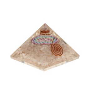 Rose Quartz Flower Of Life Orgone Pyramid