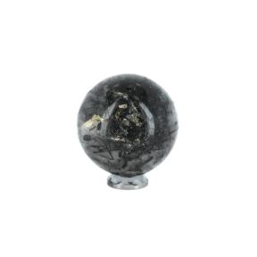 Large Tourmalinated Quartz Sphere