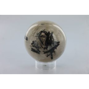 Tourmalinated Quartz Sphere 12
