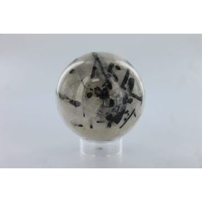 Tourmalinated Quartz Sphere 13