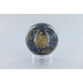 Lapis Flower Of Life Orgone Sphere