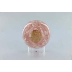 Rose Quartz Flower Of Life Orgone Sphere