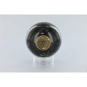 Tourmaline Flower Of Life Orgone Sphere