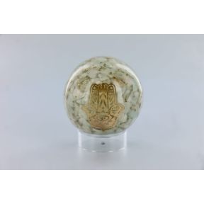 Amazonite Hand Of Hamsa Orgone Sphere