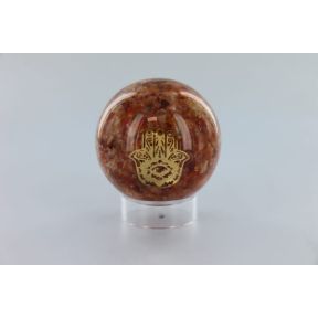 Carnelian Hand Of Hamsa Orgone Sphere