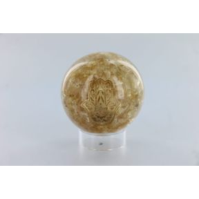 Citrine Hand Of Hamsa Orgone Sphere