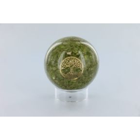 Peridot Tree Of Life Orgone Sphere