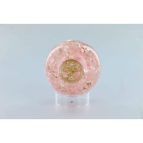 Rose Quartz Tree Of Life Orgone Sphere