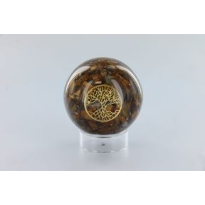 Tiger Eye Tree Of Life Orgone Sphere